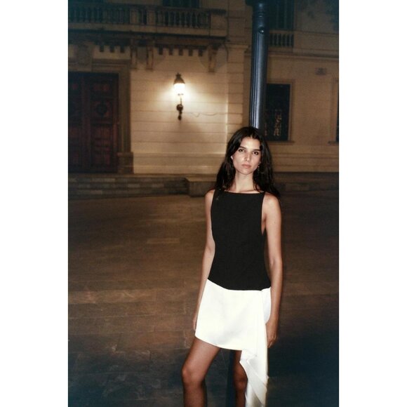 ZARA CONTRASTING SHORT DRESS - Picture 2 of 6